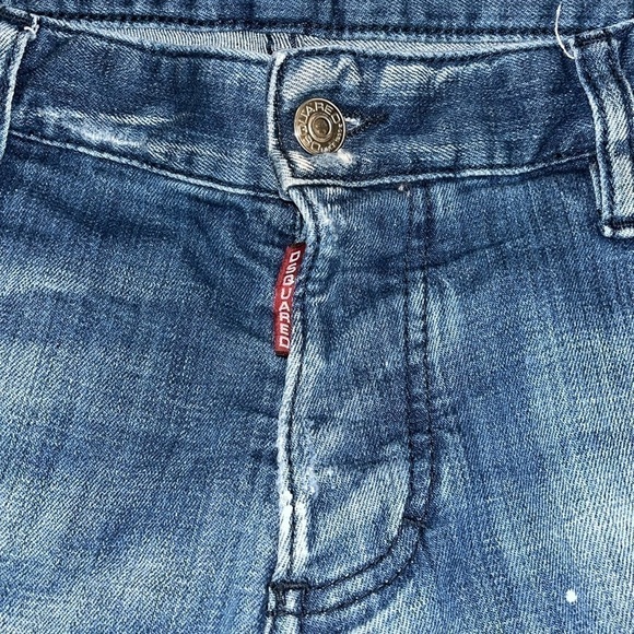 Dsquared2 Blue denim jeans shorts. Size 50 distressed shorts. - Picture 2 of 6